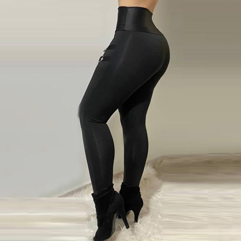 Lugentolo High Waist Skinny Trousers Women Streetwear Fall