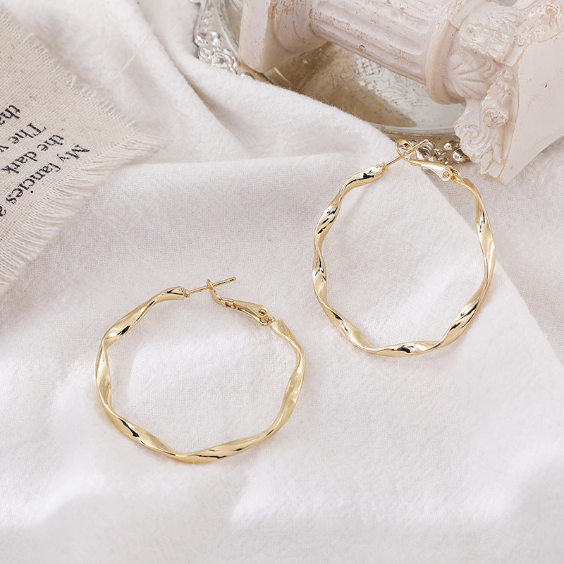 Metal hoop earrings