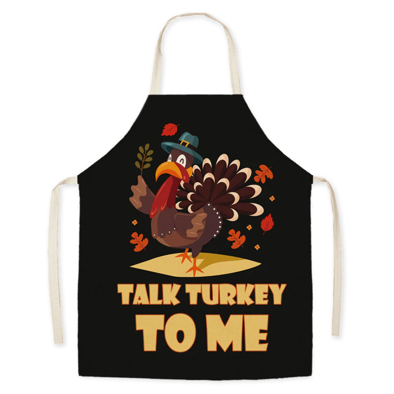 Thanksgiving Apron Turkey Pumpkin Creative Kitchen