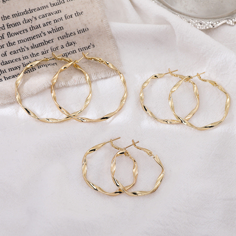 Metal hoop earrings