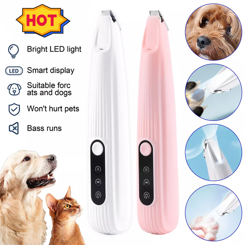 Pets Efficient LED Shaving Cat Dog Foot Hair Electric Clipper Pet Products