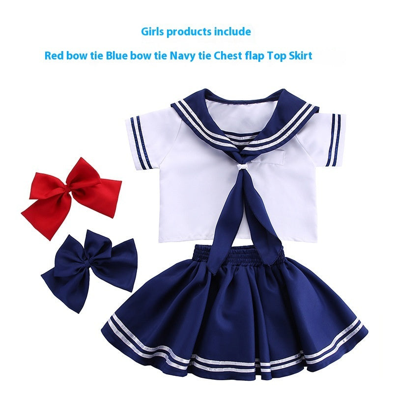 New Children's Navy Sailor School Uniform