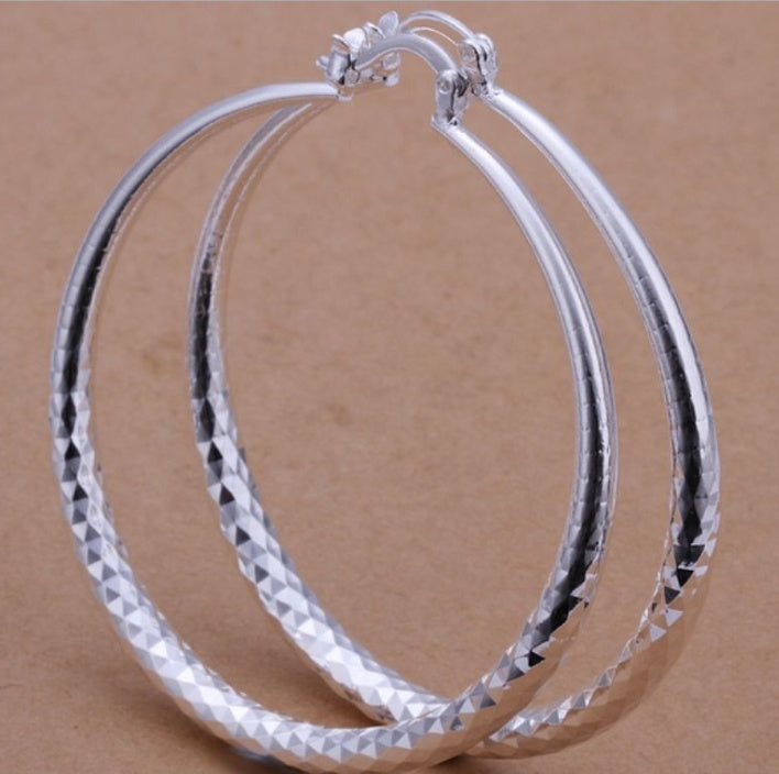 925 Silver Exaggerated Large Hoop Earrings Hoop Earrings