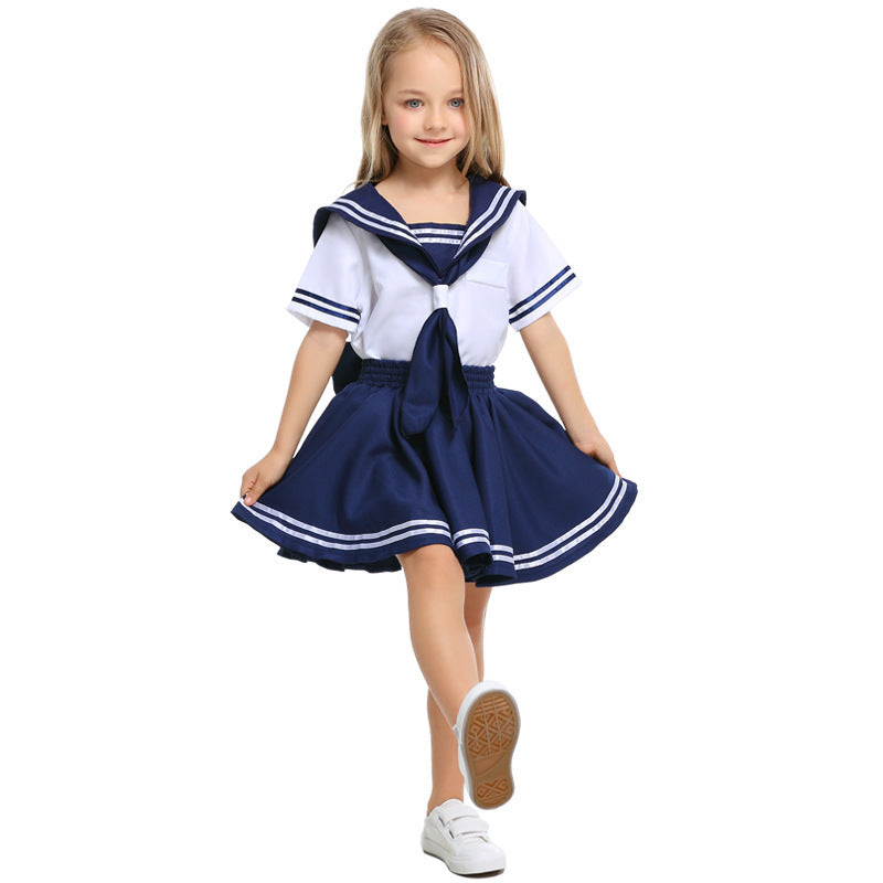 New Children's Navy Sailor School Uniform