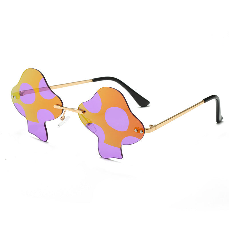 Mushroom Sunglasses Rimless Sunglasses Personality