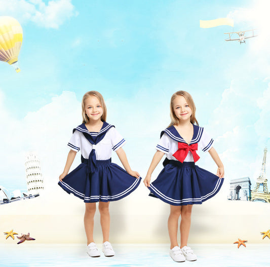 New Children's Navy Sailor School Uniform