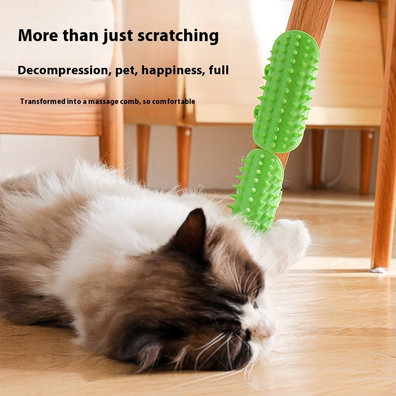 Pets Cat Hair Removal Massage Comb Cats Scratching Rubbing Brush Kitten Grooming Self Cleaning Wall Corner Cat Scratcher Combs Pet Products