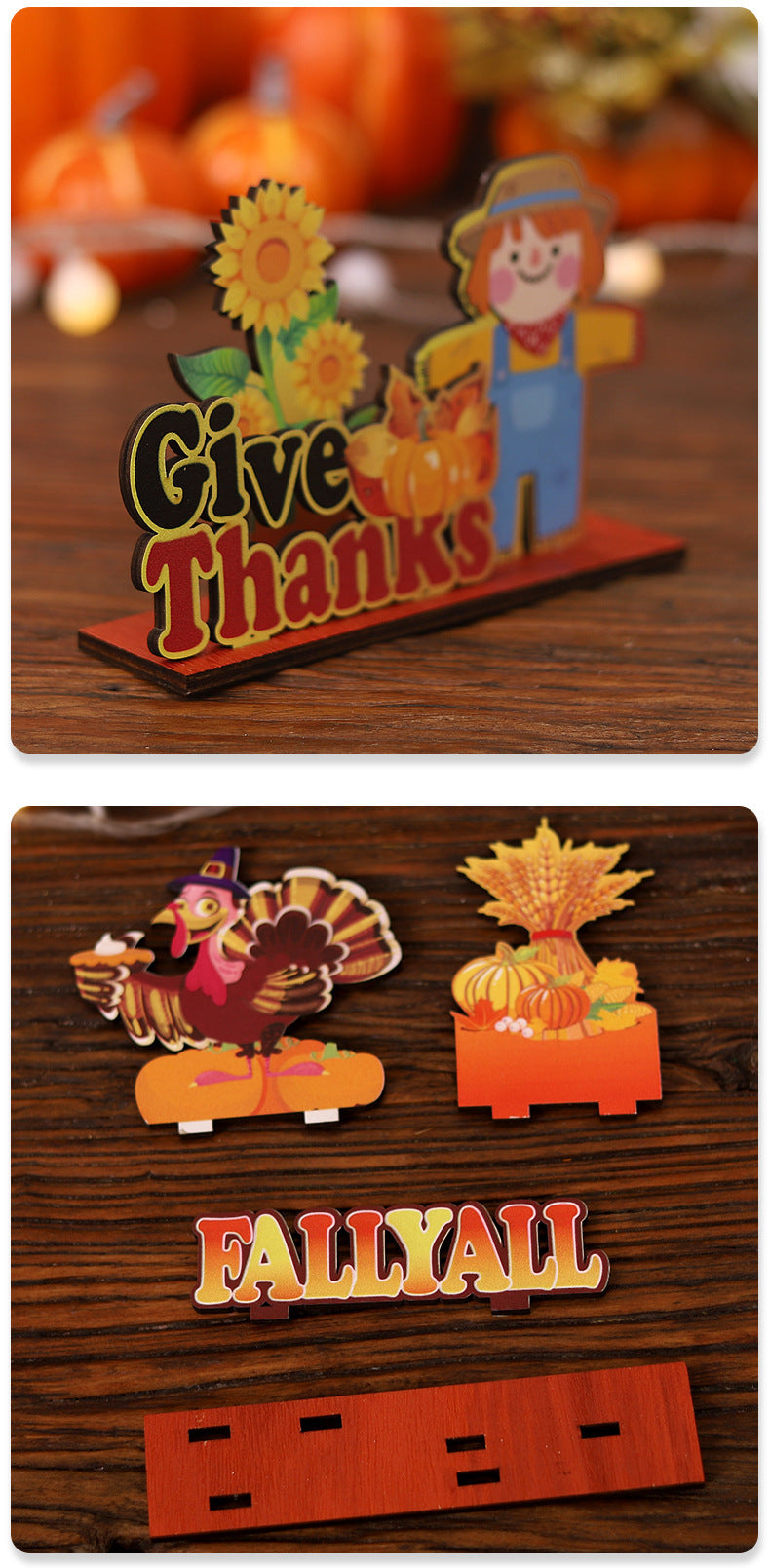 Thanksgiving DIY Wooden Letter Ornaments