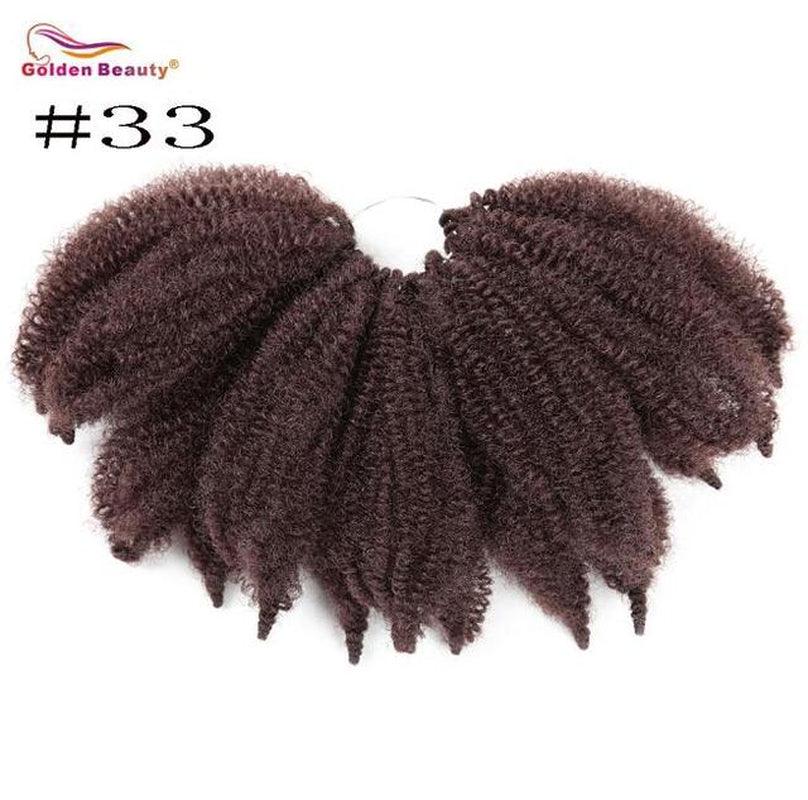 8Inch Afro Kinky Bulk Synthetic Marley Braids Twist Braiding Hair Crochet Hair Extensions Soft Curly Hair