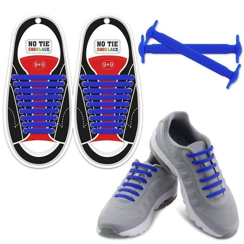16 Pcs Silicone Elastic Shoelaces No Tie Shoelaces Sports Fan Shoelaces Waterproof for Kids Adults Running Sneaker Accessories