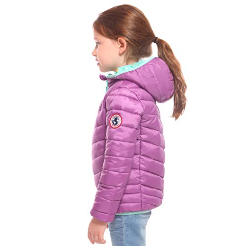 Rokka&Rolla Girls' Reversible Lightweight Puffer Jacket Hooded Water-Resistant Winter Coat