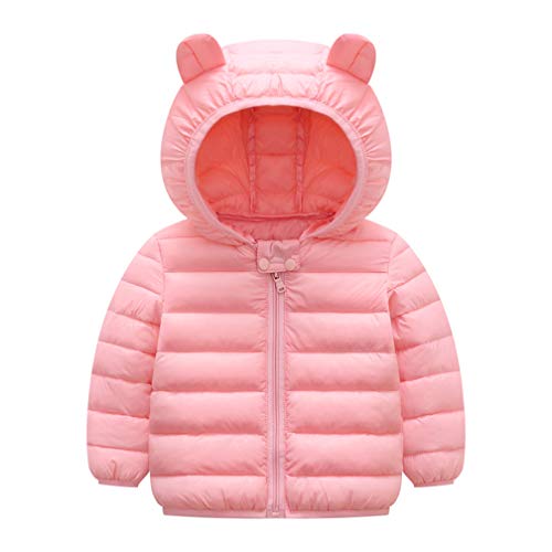 HILEELANG Kids Boy Girl OutWear Coat Winter Warm Hooded Puffer Lightweight Water-Resistant Packable Puffer Jacket Coat