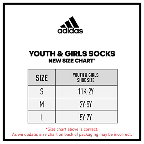 adidas Kids-Boy's/Girl's Cushioned Angle Stripe Crew Socks (6-Pair)