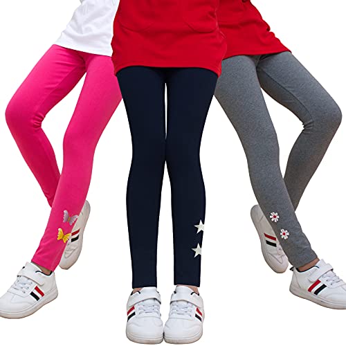 MEILONGER Girls Leggings Kids Baselayer Pants for Athletic Dance Workout Running Yoga Size 6-7,8,10-12,14-16,18-20