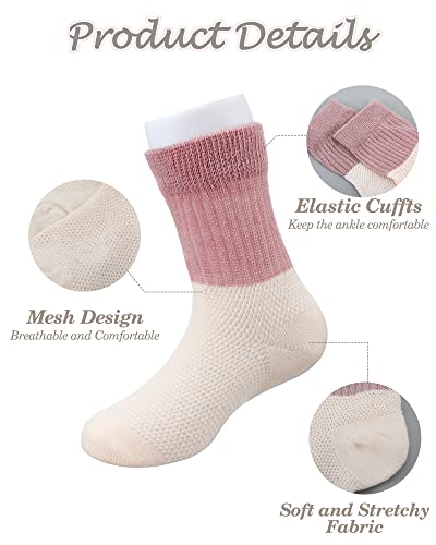 Mepase 12 Pairs Baby Socks Newborn Seamless Crew Socks Moisture Wicking Ankle Socks for Newborn Infant Baby Unisex