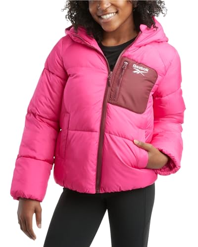 Reebok Girls Winter Jacket - Fleece Lined Heavyweight Quilted Puffer Parka Coat - Ski Jacket for Girls (4-16)