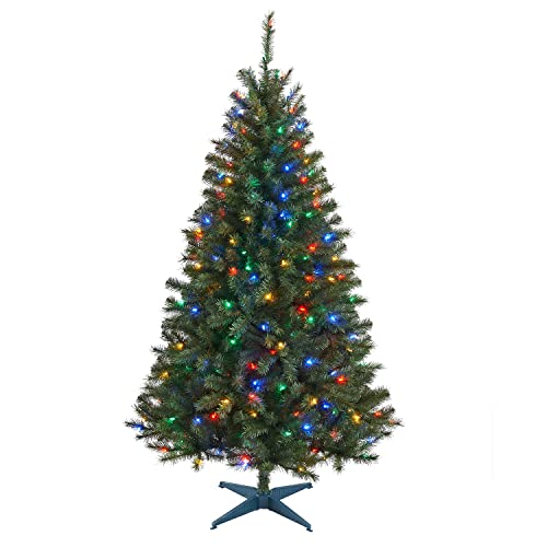 New One 6.5ft Christmas Tree,Pre-lit Artificial Christmas Tree with 250L Color Changing LED Lights, UL Listed Tree, Easy to Assemble