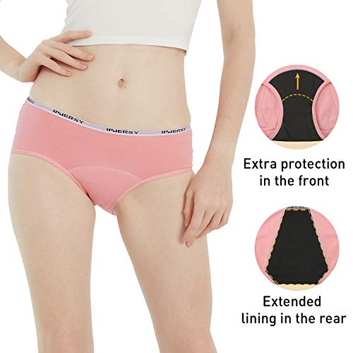 INNERSY Big Girls' Period Panties Menstrual Underwear for First Period Starter 3-Pack