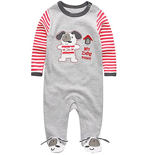 Newborn Baby Boy Girl Organic Cotton Bodysuit Long Sleeve Jumpsuit 3-Pack Outfits Clothes,0-24Months