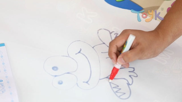 Water Doodle Mat - Kids Painting Writing Color Doodle Drawing Mat Toy Bring Magic Pens Educational Toys for Age 2 3 4 5 6 7 Year Old Girls Boys Age Toddler Gift