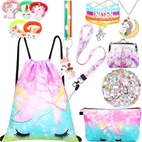 RHCPFOVR Unicorn Gifts for Girls - Unicorn Bag,Girls Gifts,Birthday Decorations for Teen Girls 8 Pcs