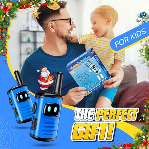 Kids Walkie Talkies Toys for Boys: comedyfun Mini Robots Walkies Talkies 2 Pack Christmas Birthday Gifts for 3 4 5 6 Year Old Boys Toys for 3 4 5 6-8 Year Old Camping Outdoor Games Stocking Stuffers