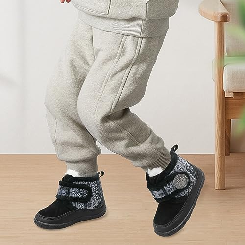 Scurtain Toddler Slippers Girl Boy House Shoes Fuzzy Hard Bottom Winter Boots Baby Cozy Walking Sock Shoes