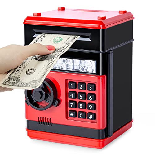 Refasy Piggy Bank Cash Coin Can ATM Bank Electronic Coin Money Bank for Kids-Hot Gift