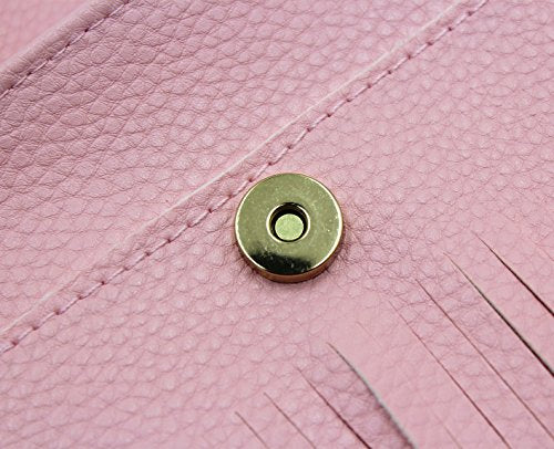 ZGMYC Cat Tassel Shoulder Bag Small Coin Purse Crossbody Satchel for Kids Girls, Pink (5.1'' x 5.9'')