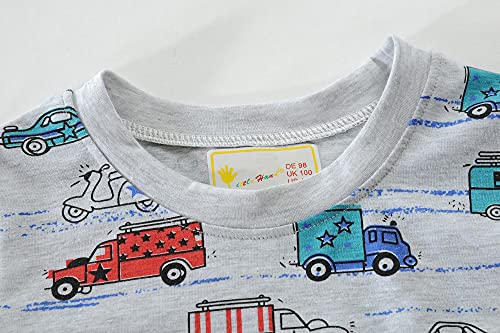 Little Hand Toddler Boys Pajamas Monster Truck 100% Cotton Kids Dinosaur 2 Piece Truck Pjs Sleepwear Clothes Sets 2-7 Years
