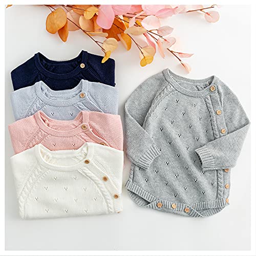 Simplee kids Baby Boys’ Girls’ Knitted Romper Jumpsuit Long Sleeve Onesie Bodysuits One Piece Outfits Sweater
