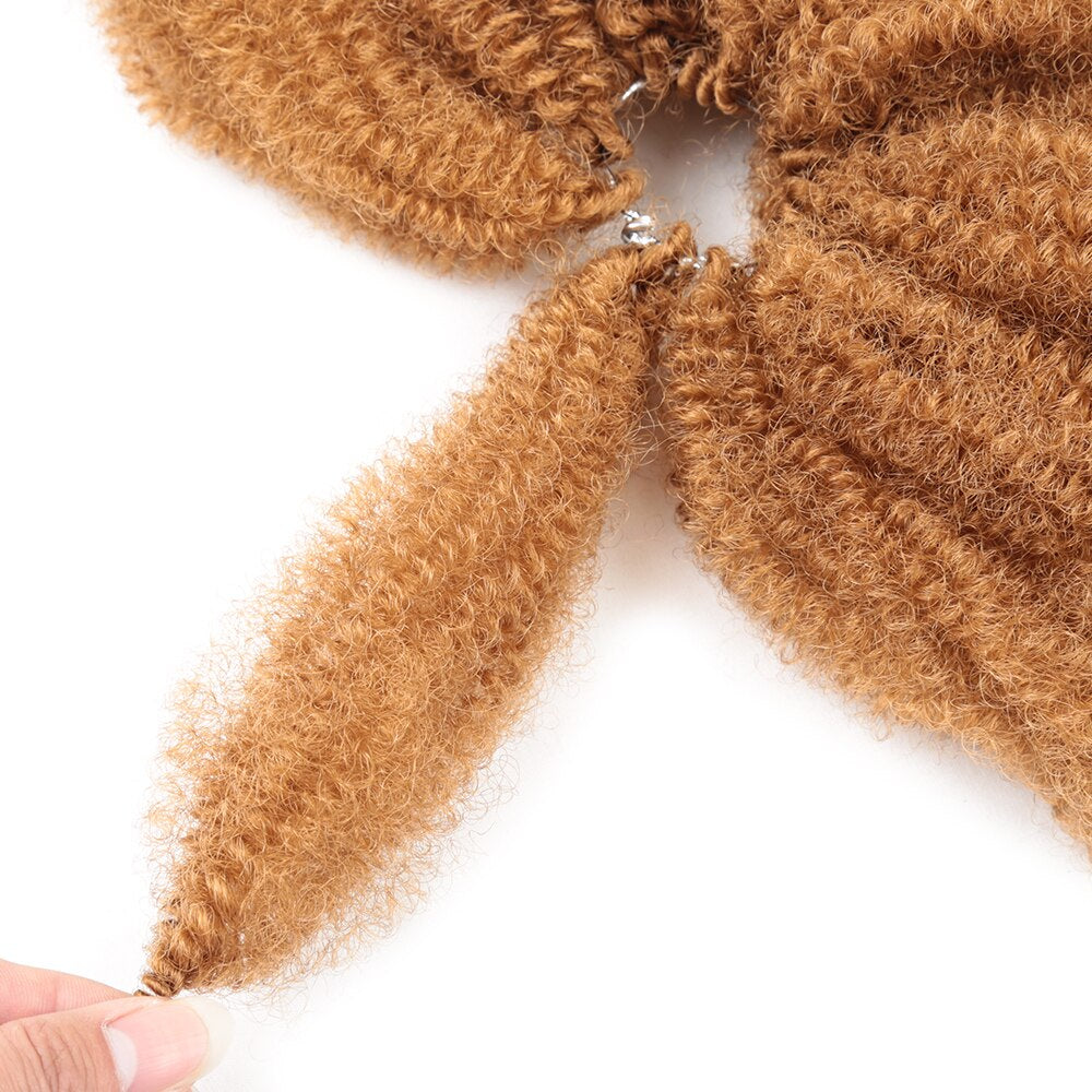 8Inch Afro Kinky Bulk Synthetic Marley Braids Twist Braiding Hair Crochet Hair Extensions Soft Curly Hair