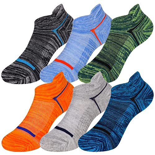Kids Boys Ankle Socks Low Cut Athletic Cotton Sport Socks For Little Boys 6 Pairs