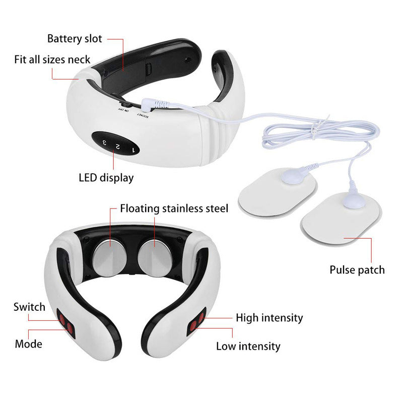 Electric Neck Massager with Far Infrared Thermal Pain Relief Tool for Health Care, for Health Care Intelligent Neck and Back Massager