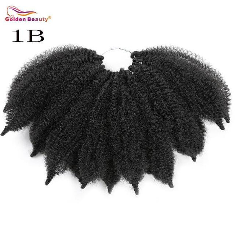 8Inch Afro Kinky Bulk Synthetic Marley Braids Twist Braiding Hair Crochet Hair Extensions Soft Curly Hair