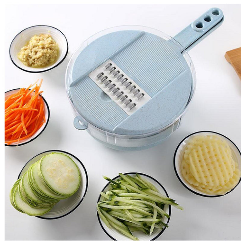 8 in 1 Mandoline Slicer Vegetable Slicer Potato Peeler Carrot Onion Grater with Strainer Vegetable Cutter Kitchen Accessories