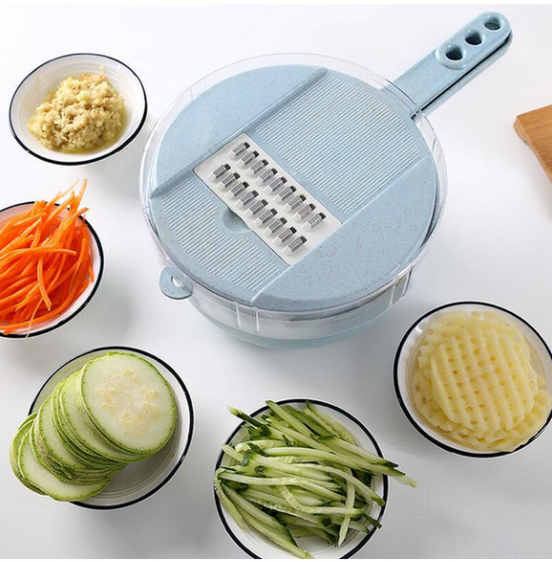 8 in 1 Mandoline Slicer Vegetable Slicer Potato Peeler Carrot Onion Grater with Strainer Vegetable Cutter Kitchen Accessories