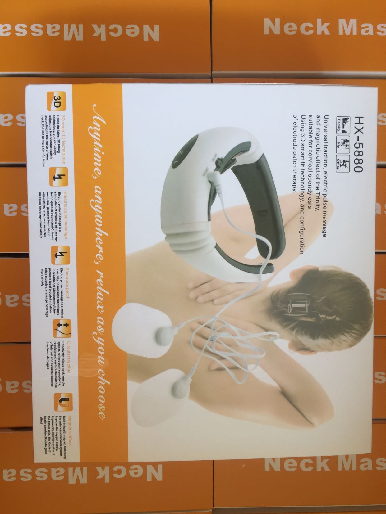 Multi-Functional Neck Massager Massage Device Electric Muscle Vibration Stimulation Relaxation Instrument for Neck Health Care
