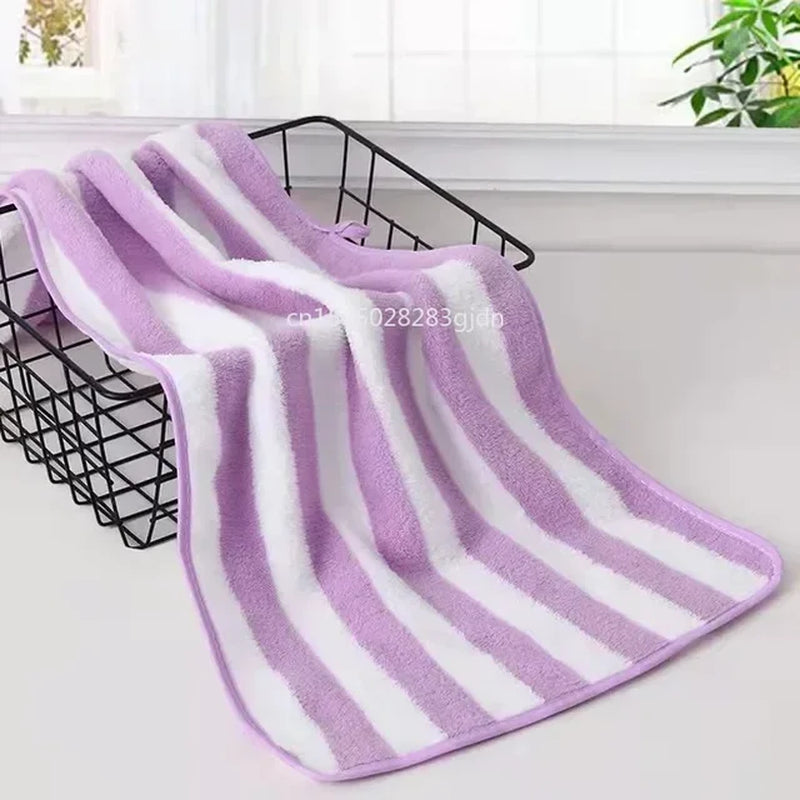 35X75Cm Stripes Absorbent Quick Drying Bath Towel Sets Soft Adults Face Hand Towels Bathroom Microfiber Swim Bath Towels