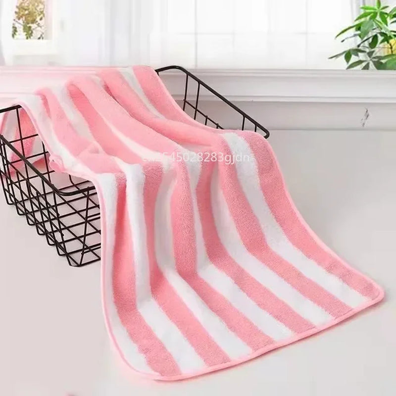 35X75Cm Stripes Absorbent Quick Drying Bath Towel Sets Soft Adults Face Hand Towels Bathroom Microfiber Swim Bath Towels